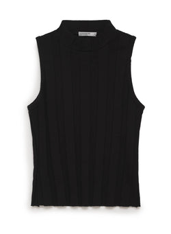 black box pleat mock neck
