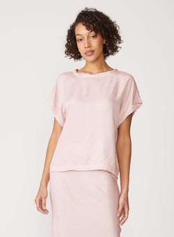 pink satin top