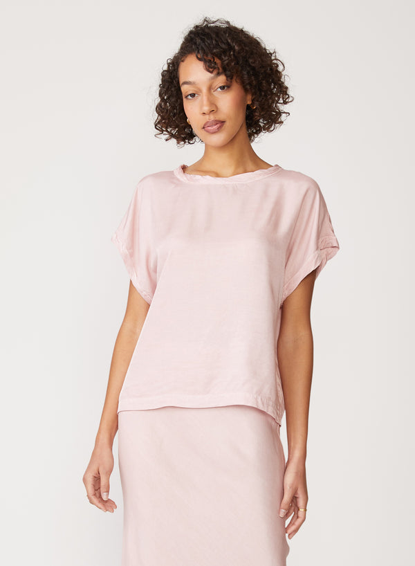 pink satin top