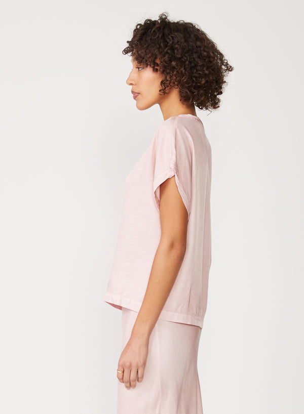 pink satin top