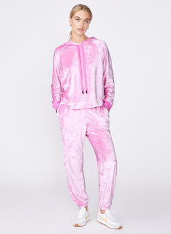 Stateside Bamboo Velour Sweatpant in Tulip - front full view