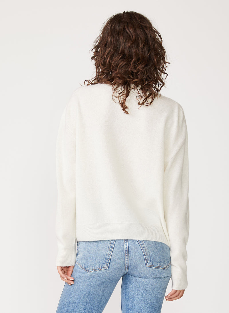  cream cashmere sweater - back view